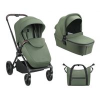 carrito de bebe 2en1 con capazo kara verde militar 2025