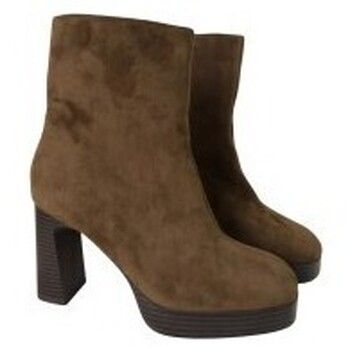 Shoes Botines BOTIN TACON PLATAFORMA ANTELINA CREMALLE para mujer