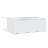 mesa de cafe - mesa de centro madera contrachapada blanco 80x80x31 cm