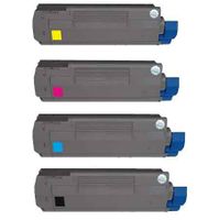 compatible multipack oki 4151521209 full set toner cartridges 4 pack