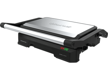 Grill - Taurus Mygrill Legend, Parrilla eléctrica,1000 W, Apertura 180º, Antiadherente libre PFOA, Placas adaptables, Gris
