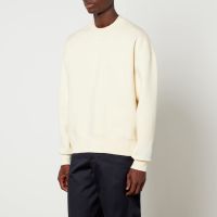 ami logo-appliqued organic cotton-blend sweatshirt - xxl