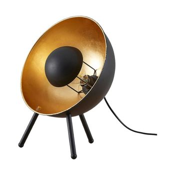 Lámpara de mesa de metal negro