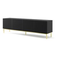 mesa tv ravennab 200x42x58 negro  dorado