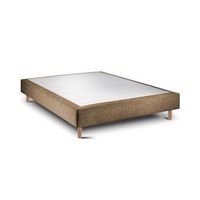 base de cama rigida 20 tribu  taupe redonda 190 x 160 cm
