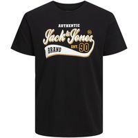 jack  jones camiseta 12243611 jjelogo tee ss o-neck 2 col 2324 pls black para hombre