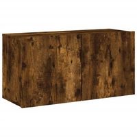 mueble para tv de pared roble ahumado 80x30x41 cm vidaxl