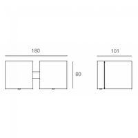 aplique de pared dau 2 luces