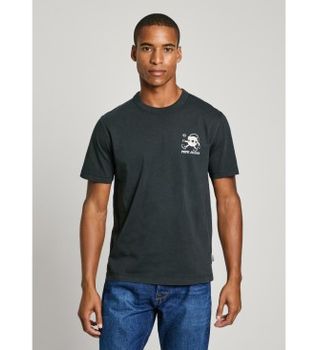Pepe Jeans para hombre. PM509729 Camiseta Dean negro (M), Casual, Algodón, Manga corta, Sostenible