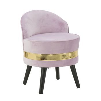 Mini Silla Con Respaldo En Tela Rosa Ø Cm 45x62