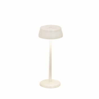 Lámpara De Mesa Led Inteligente Zafferano Sister Light Wi-fi Blanco Perla Recargable Regulable 2200/2700/3000/4000k 3,2 W 33 Cm