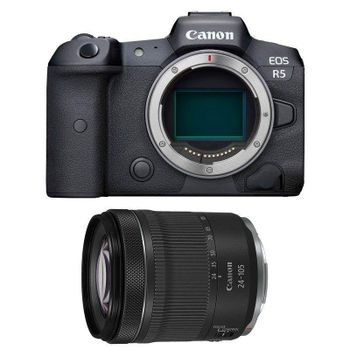 Cámara Mirrorless Canon EOS R5 45MP 8K RF 24-105mm Sensor Full-Frame WiFi Bluetooth