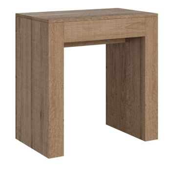Consola extensible 78x47/299 cm efecto madera roble natural