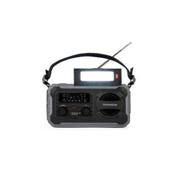 Radio de emergencia Thomson RT280G linterna SOS recarga solar USB-C 4000 mAh