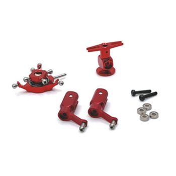 Juego de actualización de metal para piezas de helicóptero RC V977 XK110 K120 K100 K110S Rotor Blades Clip Cross Set
