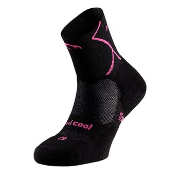 Calcetines trail running Lurbel Track W ¡AHORRA 30%! - L (40/42), NEGRO/FUCSIA