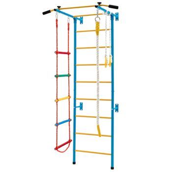 Rocódromo Infantil Equipamiento Deportivo Para El Hogar Para Niños De Hasta 100 Kg 107 X 83 X 223 Cm Azul Y Amarillo