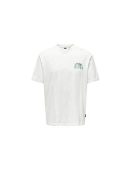 Camiseta Only & Sons Onskylan Rlx Icon Cloud Dancer Hombre Blanco