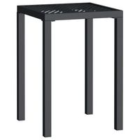 mesa de jardin  mesa de exterior de acero gris antracita 50x50x72 cm
