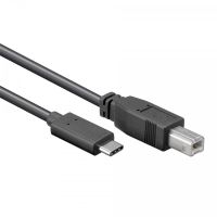 goobay cable usb-c 31 a usb b machomacho 1m negro