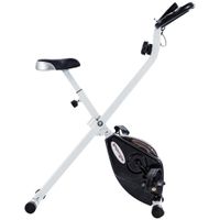 sportnow bicicleta estatica plegable 8 niveles resistencia magnetica monitor lcd asiento ajustable sensor ritmo soporte telefono