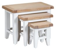 eden oak and white nest of 3 tables