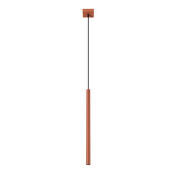 Lámpara de techo ocre rojo acero alt. 8 cm