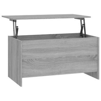 Mesa De Centro Madera Ingeniería Gris Sonoma 102x55,5x52,5 Cm Vidaxl