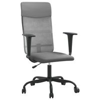 silla de masaje  silla de gaming tela de malla y cuero sintetico gris