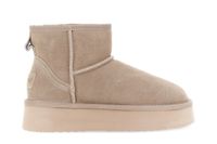 botines de ante con suela alta taupe