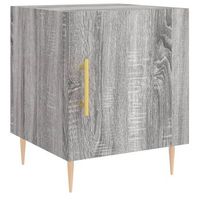 mesita de noche madera de ingenieria gris sonoma 40x40x50 cm vidaxl