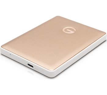 G-DRIVE Mobile Portable Hard Drive - 2 TB, Gold, Gold