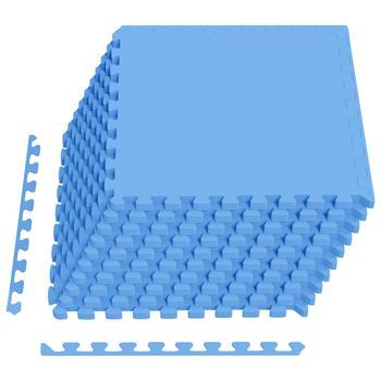 Alfombrillas De Piso 50 Pcs Azul 18 M² Espuma Eva Vidaxl