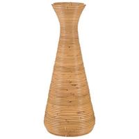 jarron decorativo de ratan trenzado 70 cm estilo boho rustico florero natural nidri