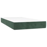 colchon individual  colchon de cama  colchon muelles ensacados terciopelo verde oscuro 90x190x20 cm