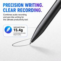mini grabadora de voz en forma de boligrafo 360  grabadora de voz versatil 1536kbps wav con reduccion inteligente de ruido y 25 horas de bateria para clases y conferencias