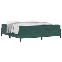 estructura de cama verde oscuro y blanco 180 x 200 cm
