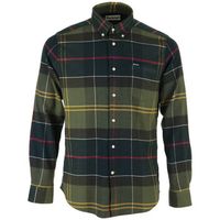 barbour camisa manga larga edderton tailored fit shirt para hombre