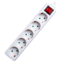 aigostar regleta enchufes con interruptor 5 tomas sin cable blanco