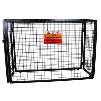 Jaula Metálica 100cm Para 4 Cilindros De Gas 19kg Acero Galvanizado Impermeable