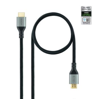 Cable HDMI 2.1 Nanocable 10.15.8103 3m Certificado Ultra High Speed 48Gbps 8K Oro Negro