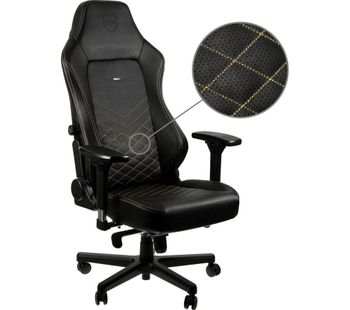NOBLECHAIRS HERO Gaming Chair - Black & Gold, Black