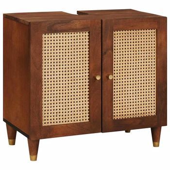 Mueble De Lavabo Marrón 62 X 33 X 58 Cm Madera De Ingeniería Vidaxl