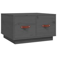 mesa de centrormesa auxiliarrmesa de cafe de madera maciza de pino gris 60x53x35 cm