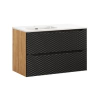 mueble lavabo individual encastrado paneles de melamina y de mdf