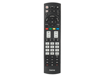 Mando a distancia - Hama 132502, Compatible con Panasonic, 56 botones, Funciona pilas AAA, Negro