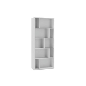 Estantería librería en melamina blanca 191x80x32 cm