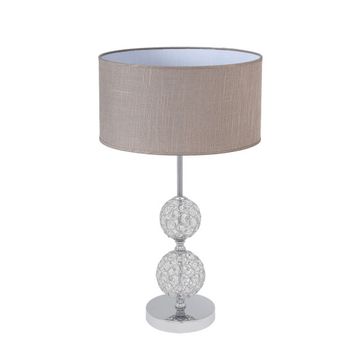 Sobremesa beatia 1xe27 cromo pantalla gris 35d