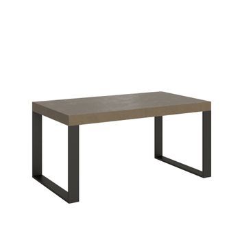 Mesa Extensible Tecno Premium 160/264x90 Cm Con Patas Gris Tórtola Y Antracita