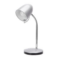aigostar - flexo led escritorio e27max 11w cable 15 m con interruptor h35cm bombilla no incluida plateado